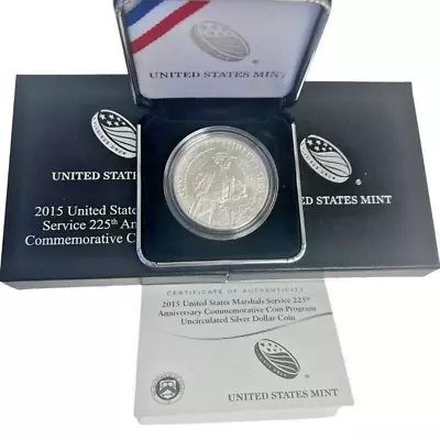 2015 US Marshals Service 225th Anniversary Silver Commemorative Dollar • £21.29