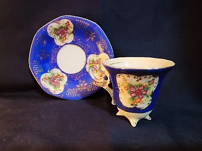 Vintage Occupied Japan Blue And White Foral Tea Cup Set • $25