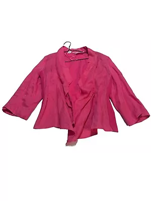 Flower Womens Dark Pink Ramine Lightweight Blazer Jacket Size 14 GC • $35