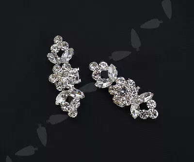 £7.96 • Buy 2X Charm Crystal Rhinestone Diamante Wedding Lady Shoe Clips Buckle Decor