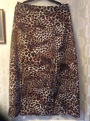 Nasty Gal Leopard Print Midi Skirt  8 • £1.75