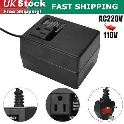 Muitipurpose 200W 220-110V Step Down Transformer Voltage Converter Power Adapter • £16.19