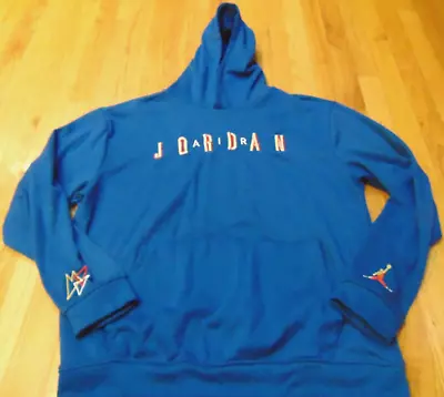 Vintage 90's Michael Jordan Jordan Brand Spell Out Hooded Sweatshirt Size 2xl • $41.84