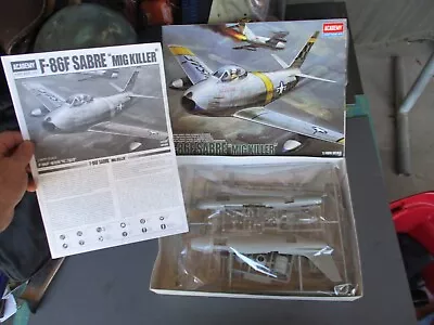 Academy 1/48th F-86F SABRE MIG KILLER Model Airplane Kit Korean War Jet Fighter • $40