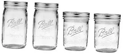  Mason Wide Mouth Jars With Lids And Bands Set Of 4 Jars Two 32oz Jars + Two  • $28.39