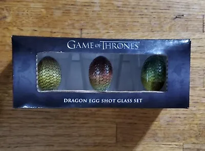 Dragon Egg Shot Glass Set Of 3 Game Of Thrones HBO Licensed Product New In Box • £14.45