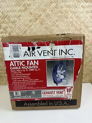 Air Vent Inc 53319 WCGB Gable Mount Power Attic Ventilator Fan 1320CFM 1900sq Ft • $75.59