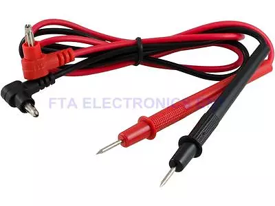 Pair Of Multimeter Voltmeter Test Probe Leads With Banana Plug Connectors 1000V • $6.09