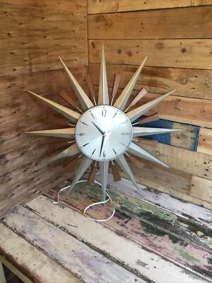 £49.99 • Buy Vintage Retro Metamec Sunburst Starburst Clock