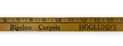 Vintage Wooden Yardstick BIGELOW CARPETS HOGLUND'S Advertising 2536 Devon Wood • $16.95