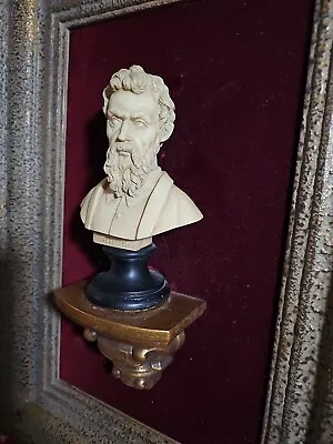 MICHELANGELO FIGURINE SCULPTOR G. RUGGERI MADE IN ITALY WALL SCONCE FRAME 19x13  • $49.99