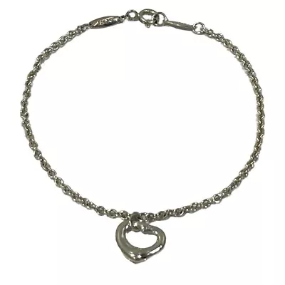 Tiffany & Co. Bracelet Elsa Peretti Open Heart 6.8  Sterling Silver 925 • $152