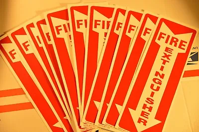 $9.99 • Buy  (10) Self-adhesive Vinyl (4 X12 )  Fire Extinguisher Arrow  Signs..new
