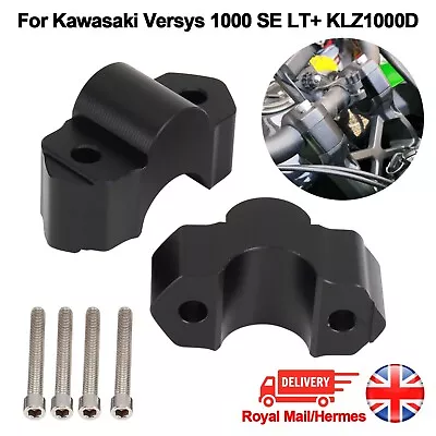 Handlebar Risers For Kawasaki Versys 1000 SE LT+ KLZ1000D 2015-ON Height Up Kit • £25.44