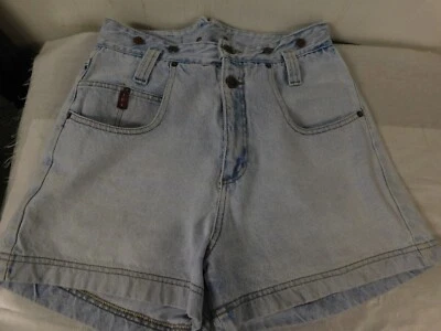 $13.49 • Buy Vintage L.e.i. LEI Riding Wear High Rise Light Wash Suspender Shorts 28   Waist