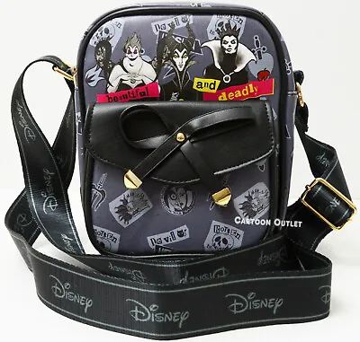 Disney Villains Crossbody Bag 8.5” Lady Purse Evil Queen Maleficent Ursula Gift • $49.45