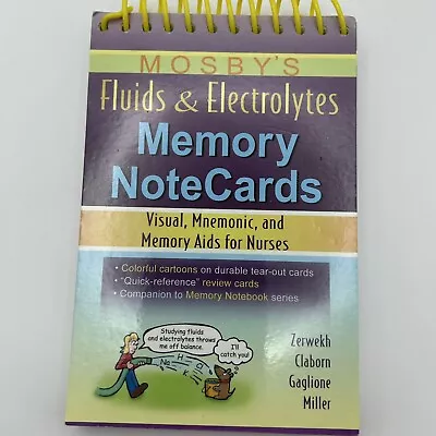 Mosby’s Fluids And Electrolytes Memory Notecards • $6.75