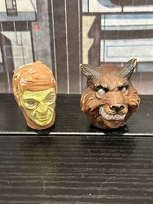 VINTAGE MEGO MAD MONSTERS MUMMY AND Werewolf Heads 1974 • $25