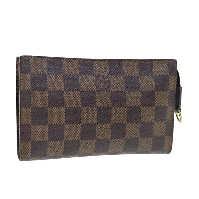 LOUIS VUITTON Damier Ebene Marais Pouch LV Auth 63274 • $210