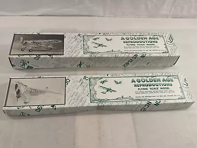 $54.95 • Buy Pair Golden Age Reproductions 23  Balsa Plane Kits Cessna C-34 + Stinson Reliant