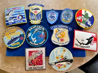 Vintage Lot (11) Of US NAVY Submarine SSN/SS Patches - Both Nuke & Diesel Boats • $79.95