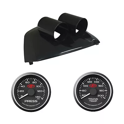 Ford XR6 XR8 XR6T Dual Gauge Pod W/ Black Face Oil Press & Oil Trans Temp Gauge • $218.17