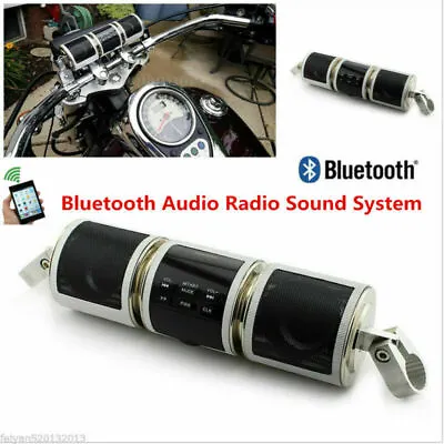 Motorcycle Bluetooth Audio FM Radio Sound System MP3 Stereo Speakers Waterproof • $57.41
