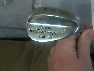 WILSON Original  R-90 Gene Sarazen Sand Wedge.. Brown Shaft.. Orig Leather Grip. • $39.95