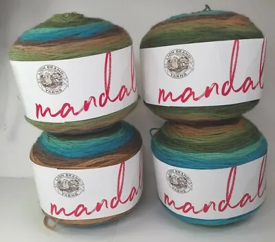 Mandala Lionbrand Acrylic Yarn Dragon 4pc • $39
