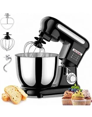 Classic Stand And Hand Mixer  6 Speeds With Bowl Dough Hook Egg Whisk Flat Ec • £45