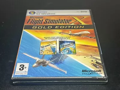 Microsoft Flight Simulator X Gold Edition With Acceleration Expansion PC New ~ • $105