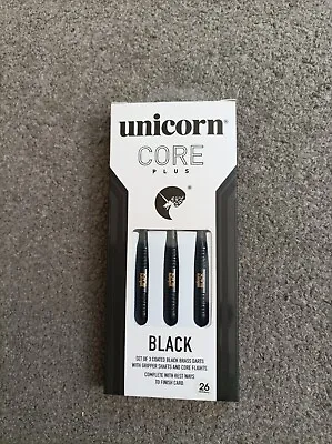 Unicorn Core Plus Darts Coated Black Brass Gripper Shafts Core Flights... • £11.49