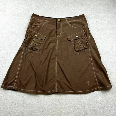 Mountain Hardwear Skirt Womens Size 4 Brown Nylon Outdoor Hiking Y2K Knee Length • $21.88
