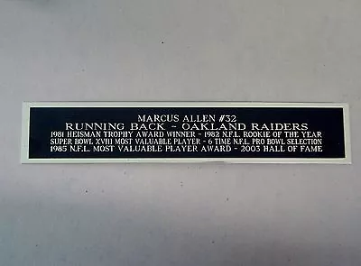 Marcus Allen Raiders Autograph Nameplate For A Football Jersey Case 1.25 X 6 • $6.50