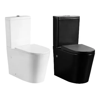 Comfort Height Close Coupled Toilet Soft Close Seat Eco-Flush Cistern WC Pan New • £209.99