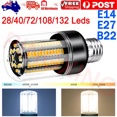 LED Corn Bulb E14 E27 B22 5W 7W 9W 12W 15W 20W 5730 SMD Globe Lamp Spot Light • $15.19