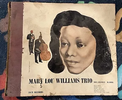 Jazz – MARY LOU WILLIAMS TRIO:  Original JACKET And 1 Of 3 Discs (Asch 1945) • $9.44