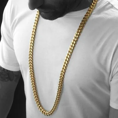 Hip Hop Rapper's Gold Plated Brass 6mm 24  30  36  Miami Cuban Chain Necklace  • $11.99