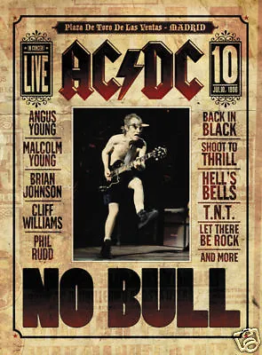 $6.49 • Buy AC DC No Bull 1996 Madrid Concert Poster Print 