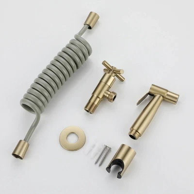£31.27 • Buy Bathroom Toilet Bidet Sprayer Nozzle Shattaf Hanger Wall Valve Handle SUS Set