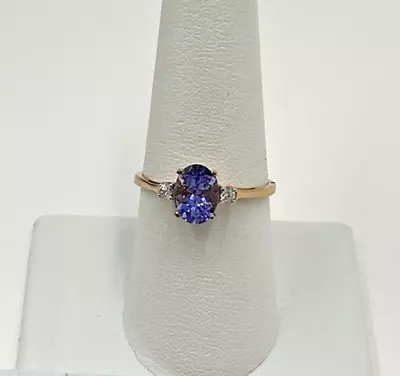 10K Yellow Gold 1.35ct AAA Tanzanite & Ratanakiri Zircon Ring Size 8 • $169.97