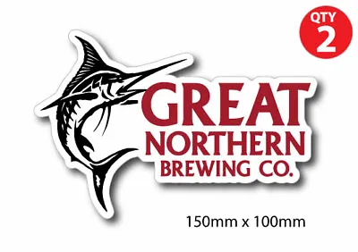 2 X Great Northern Brewing Co BEER  Stickers 4x4 Mancave BBQ BOAT CAR Trailer  • $6.95