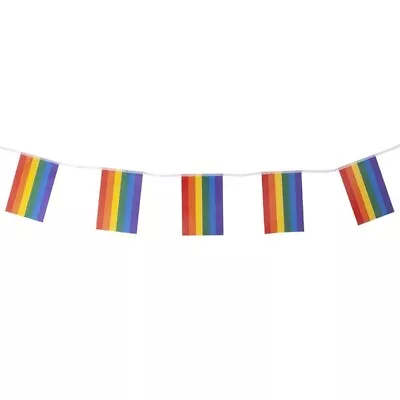 Rainbow Pride 6 Colour 12ft With 11 Flag PVC Bunting Pride Month/Events • £2.75