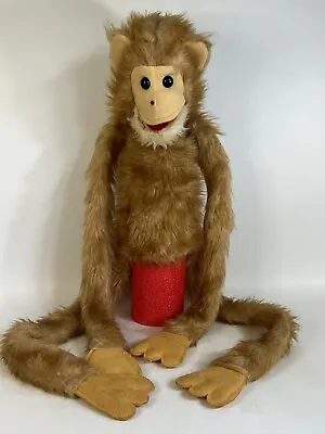 Vintage 1980 Hanmee Fluffy Brown Swinging Monkey 36” Plush Puppet Toy • $45.99