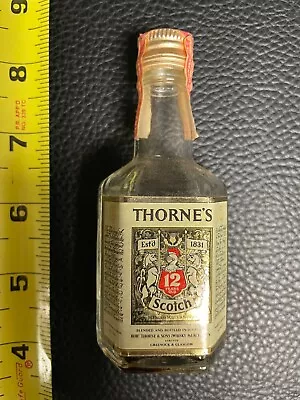 Vintage Thorne's Scotch Miniature Alcohol Bottle / Vintage / Empty / Tax Seal • $15