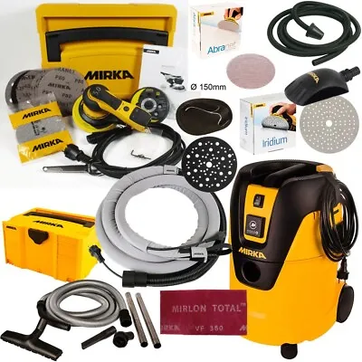 MIRKA DEROS 125 150 Mm 5 Mm + Vacuum Cleaner 1025 L PC + Many Accessories KIT2014WOMDE • $1280.88