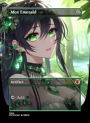 Mox Emerald - Anime Waifu High Quality Altered Art Custom Cards • $7.99