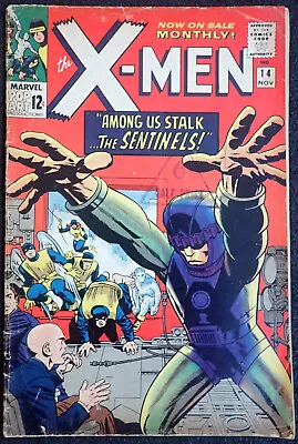 $329 • Buy X-MEN #14 💥 COMPLETE And UNRESTORED BEAUTY VG- 💥 1st Sentinels Appearance 1965