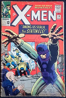 X-MEN #14 💥 COMPLETE And UNRESTORED BEAUTY VG- 💥 1st Sentinels Appearance 1965 • $329