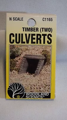 N Scale Woodland Scenics C1165 Timber (Two) Culverts - NEW - Factory Sealed  NOS • $4.99